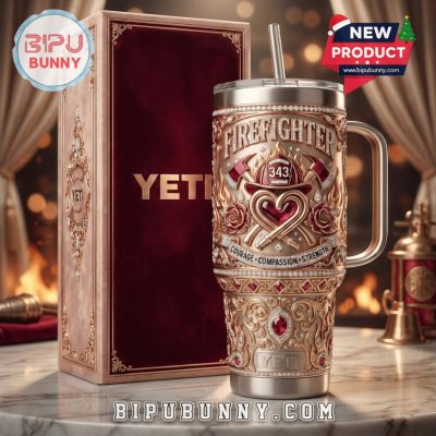 Firefighter 343 YETI 40oz Tumbler With Handle