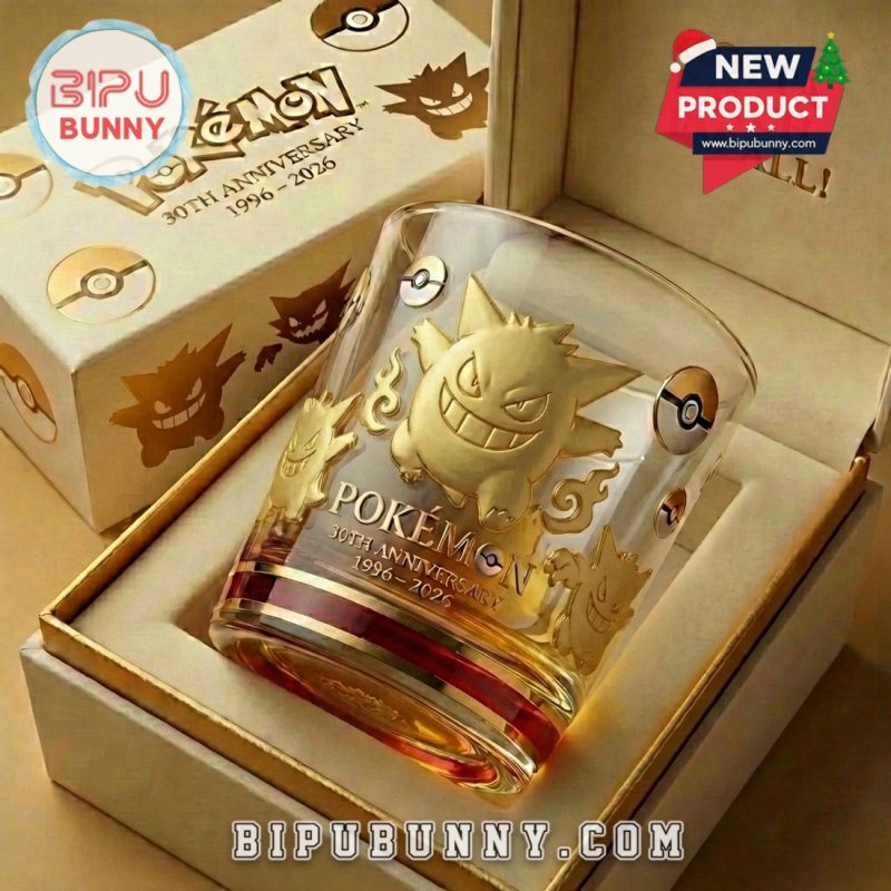 Gengar Pokemon 30th Anniversary Whiskey Glass