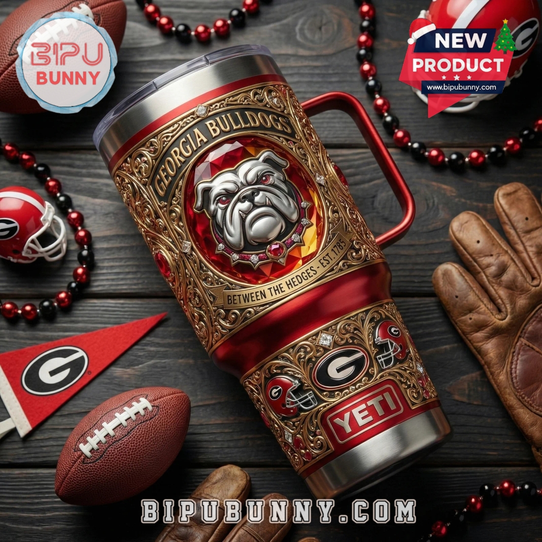 Georgia Bulldogs 40oz Tumbler With Handle Georgia Bulldogs 40oz Tumbler With Handle