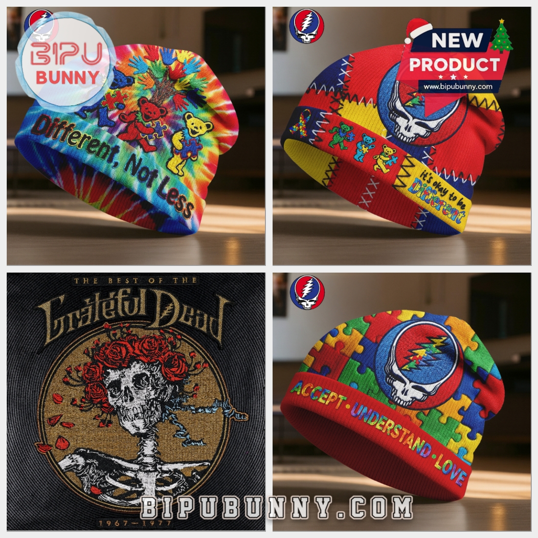 Grateful Dead Autism Awareness Beanie Hat Grateful Dead Autism Awareness Beanie Hat