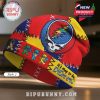 Grateful Dead beanie for autism awareness featuring the iconic dancing bears in puzzle piece colors.