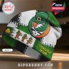 A beanie hat featuring St. Patrick's Day themes with a Grateful Dead Stealie logo and dancing bears.!