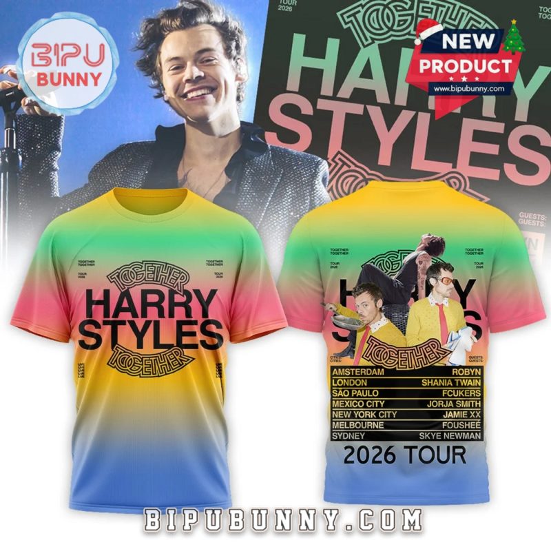Harry Styles Together 2026 Tour Rainbow Shirt