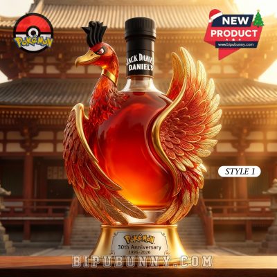Ho-Oh Lugia Pokémon 30th Anniversary Whiskey Bottle