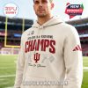 Indiana Hoosiers 2026 Peach Bowl Champs hoodie front view in football stadium
