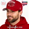 Red Indiana Hoosiers baseball cap showing Rose Bowl Champions design with team logo and roses!