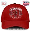 A red Indiana Hoosiers cap displaying Rose Bowl Champions graphics with team logo and rose symbols!