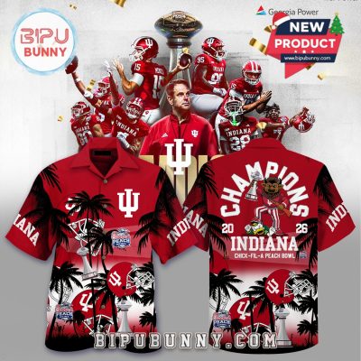 Indiana Hoosiers Champions 2025 Peach Bowl Hawaii Shirt