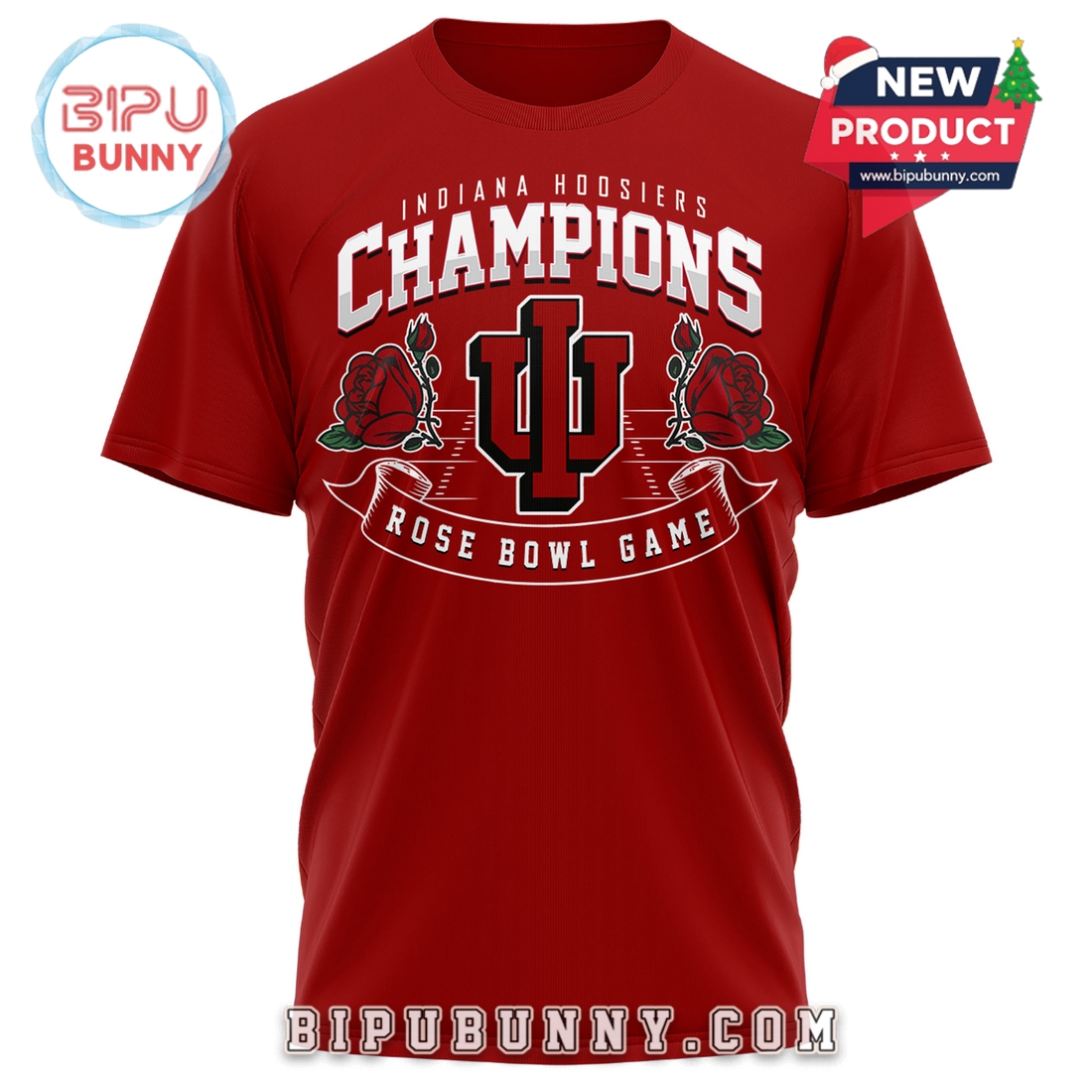 Indiana Hoosiers Rose Bowl Champions Red Hoodie 2026 Indiana Hoosiers Rose Bowl Champions Red Hoodie 2026