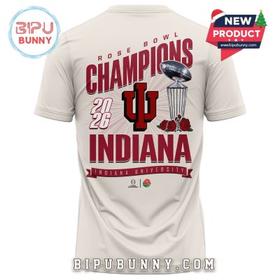 Indiana Hoosiers Rose Bowl Champions White Hoodie 2026