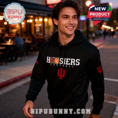 Indiana Hoosiers Rose Bowl x Peach Bowl Champs Black Hoodie
