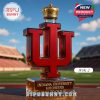 Red university perfume bottle with crown cap displayed on stadium field!