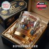 Iron Maiden fifty anniversary whiskey glass displayed in a luxury gift box with elegant design!