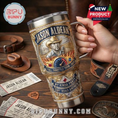Jason Aldean 40oz Tumbler With Handle