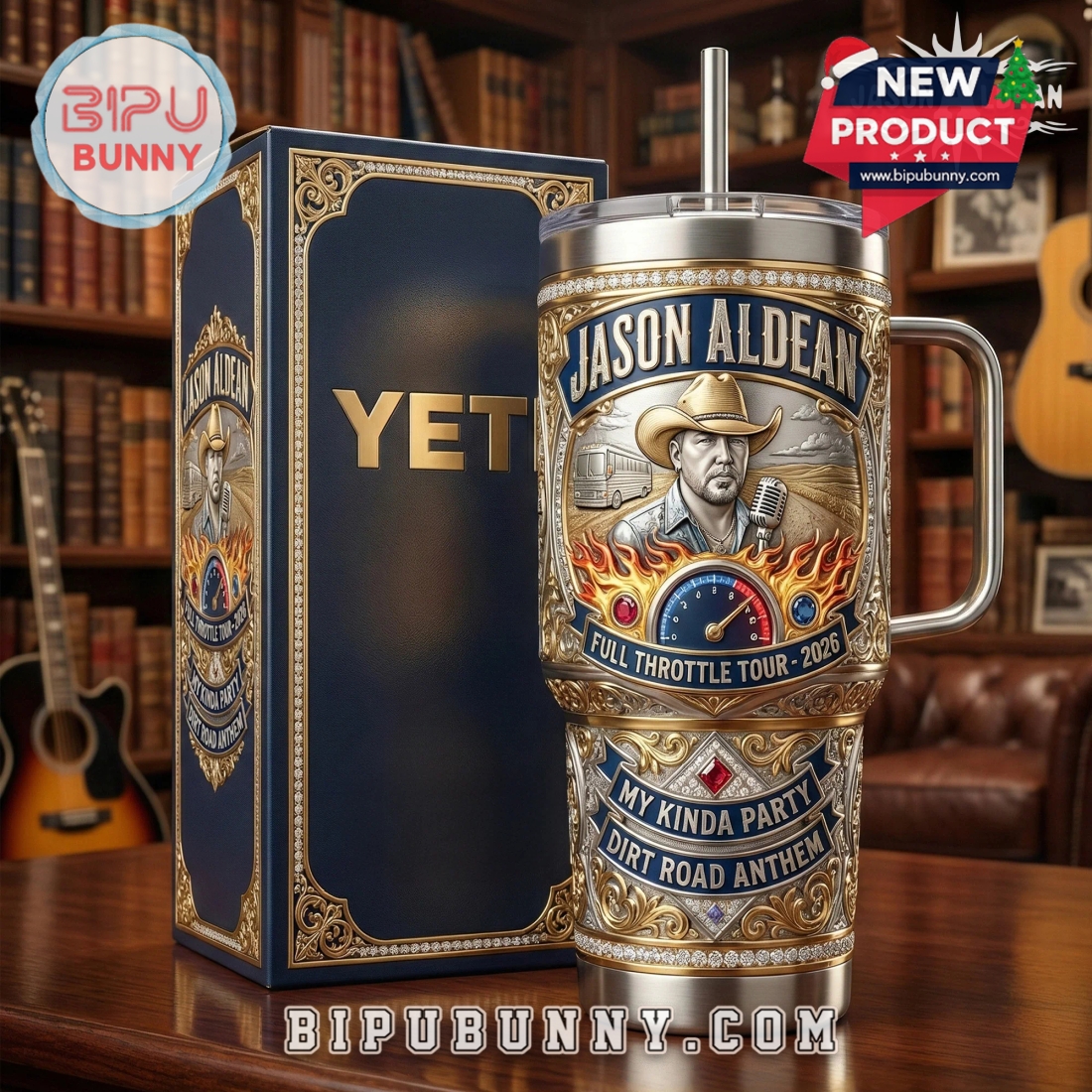Jason Aldean 40oz Tumbler With Handle Jason Aldean 40oz Tumbler With Handle
