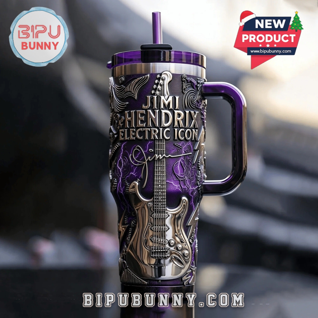 Jimi Hendrix 40oz Tumbler With Handle Jimi Hendrix 40oz Tumbler With Handle
