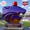 Kansas State Wildcats purple glass bottle with red wax stopper in stadium scene!