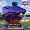 Kansas State Wildcats purple wildcat glass bottle with black stopper on football field!