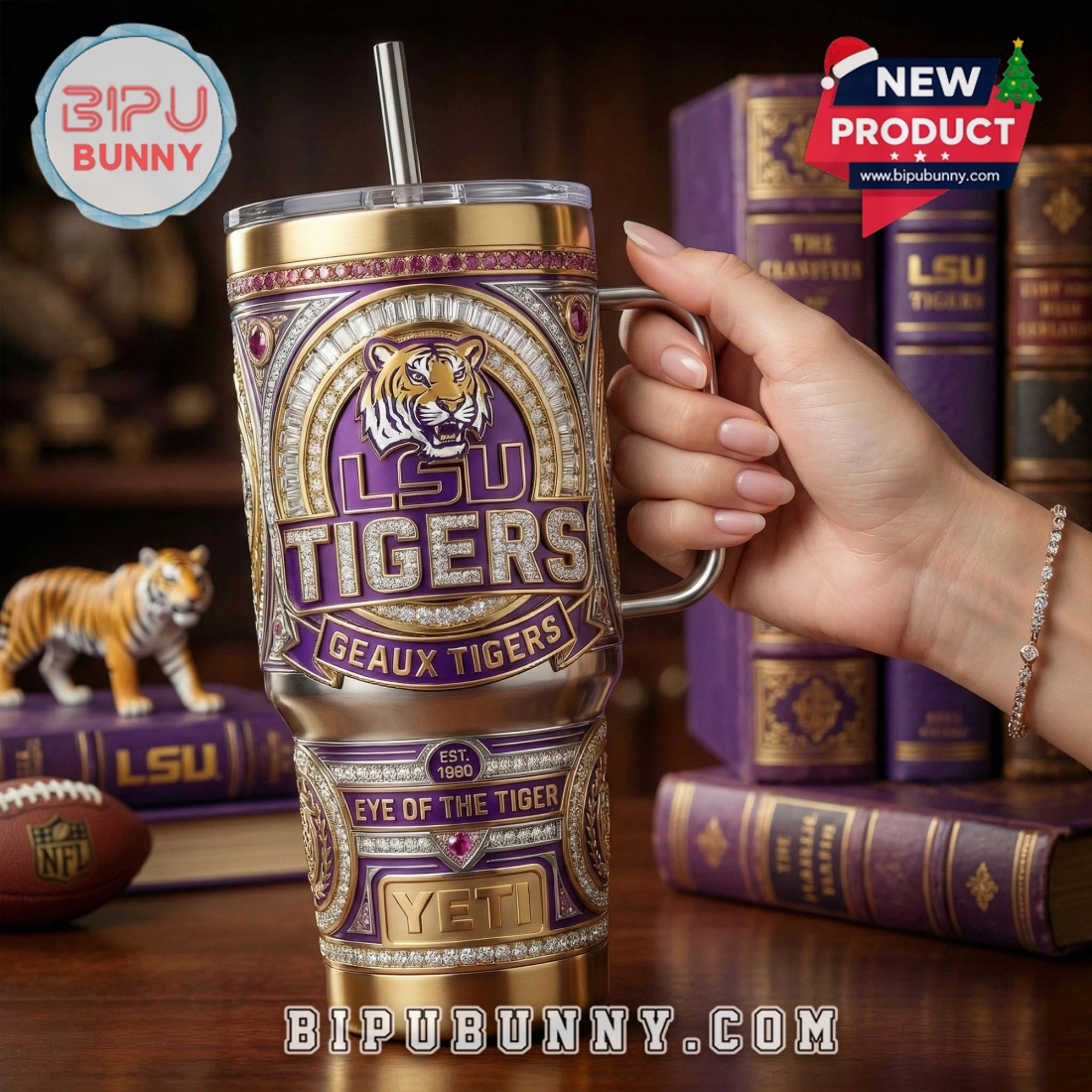 LSU Tigers 40oz Tumbler With Handle LSU Tigers 40oz Tumbler With Handle