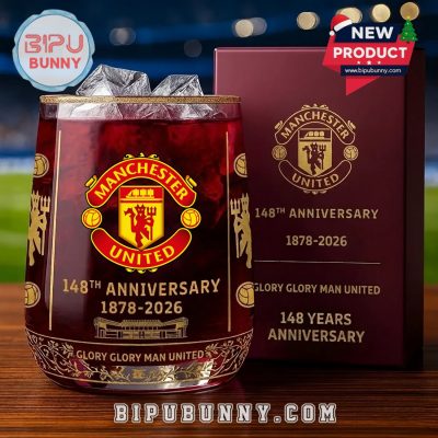 Manchester United 148th Anniversary Whiskey Glass