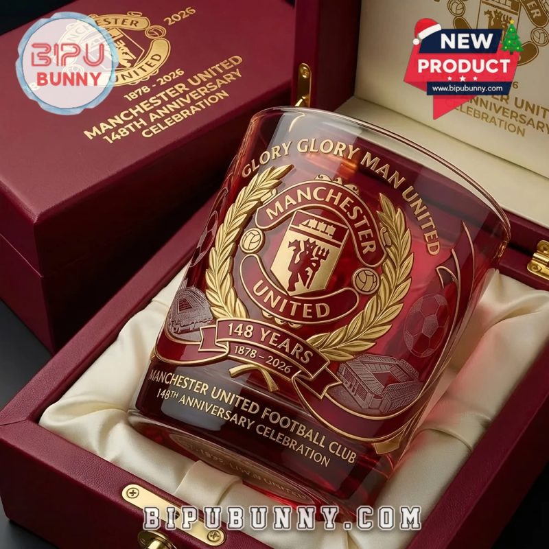 Manchester United FC 148 Years Anniversary Whiskey Glass