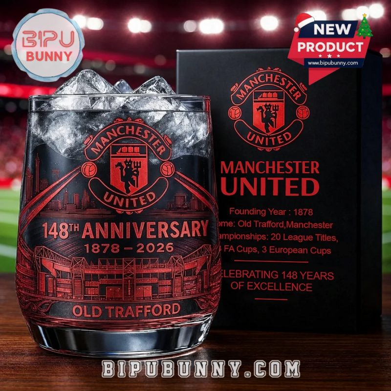 Manchester United FC 148th Anniversary Whiskey Glass