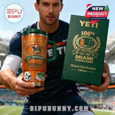 Miami Hurricanes 100th Anniversary YETI Tumbler
