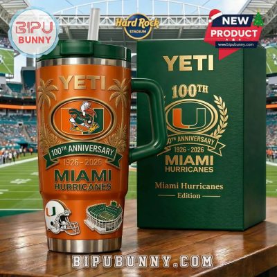 Miami Hurricanes 100th Anniversary YETI Tumbler