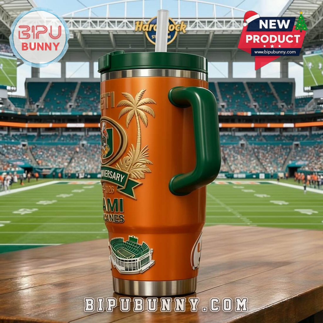 Miami Hurricanes 100th Anniversary YETI Tumbler Miami Hurricanes 100th Anniversary YETI Tumbler