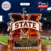 Mississippi State Bulldogs State shaped whiskey bottle with black stopper in stadium!
