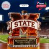 Mississippi State Bulldogs whiskey bottle with wooden stopper on display!