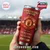 MU Football Club Anniversary Stainless Steel Tumbler. Keeps drinks hot or cold. Perfect for fans!