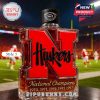 Nebraska Huskers whiskey bottle with crown stopper on football field!