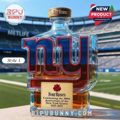 New York Giants 100th Anniversary Whisky Bottle