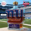 New York Giants whiskey bottle with crown stopper and stadium background!