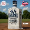 New York Yankees 122nd Anniversary Whisky Bottle in Style 1 with a black cap, featuring the Yankees logo and anniversary details.
