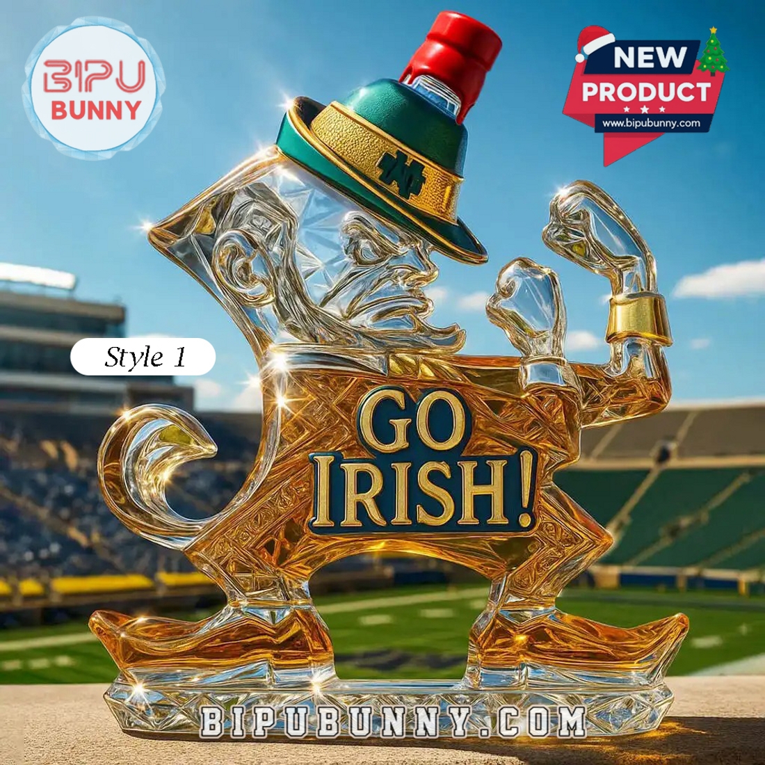 Notre Dame Fighting Irish Whiskey Bottle Notre Dame Fighting Irish Whiskey Bottle