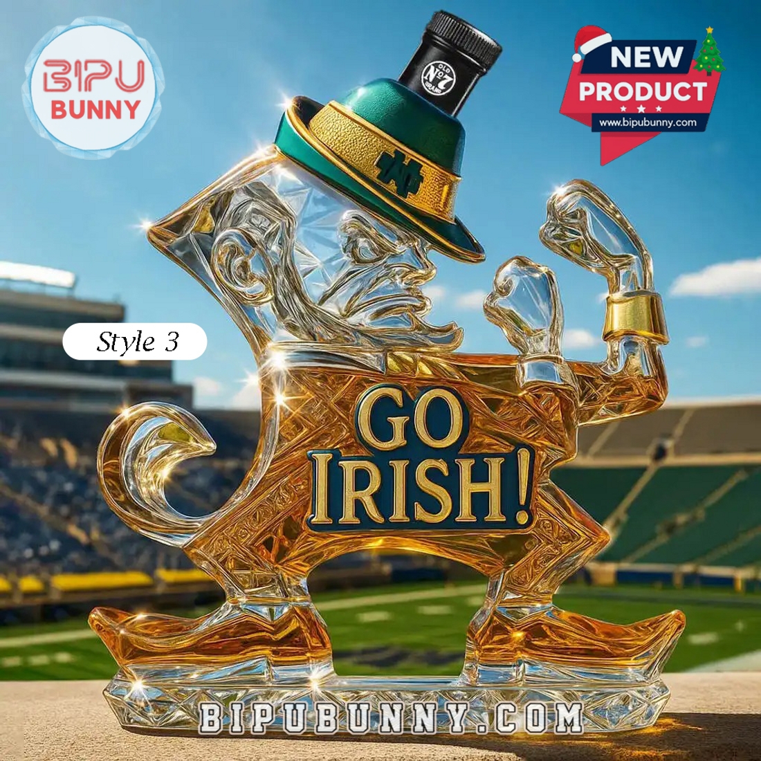 Notre Dame Fighting Irish Whiskey Bottle Notre Dame Fighting Irish Whiskey Bottle