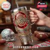 Ohio State Buckeyes 40oz Tumbler with Handle, officially licensed. Keeps drinks cold or hot for hours. Perfect for game day!
