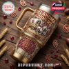 Oklahoma Sooners 40oz Tumbler with Handle - Crimson and Cream pride on the go! Keeps drinks hot/cold for hours. Perfect for tailgating!