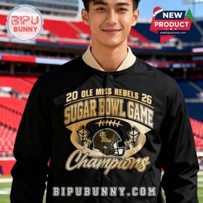 Ole Miss 2026 Allstate Sugar Bowl Champions Black Baseball Jacket