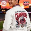 Back of the white jacket with Ole Miss Rebels branding,