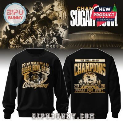 Ole Miss Allstate Sugar Bowl Champions Black Hoodie 2026