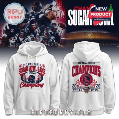 Ole Miss Allstate Sugar Bowl Champions White Hoodie 2026