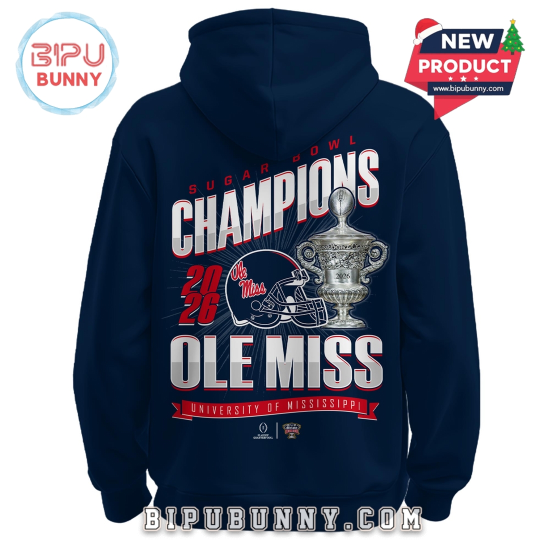 Ole Miss Rebels 2026 Sugar Bowl Champions Navy Hoodie And Pants Ole Miss Rebels 2026 Sugar Bowl Champions Navy Hoodie And Pants