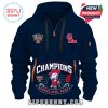 Clear view of Ole Miss Rebels Sugar Bowl hoodie showing front design elements like mascot, logo patch, and zip-up neckline!