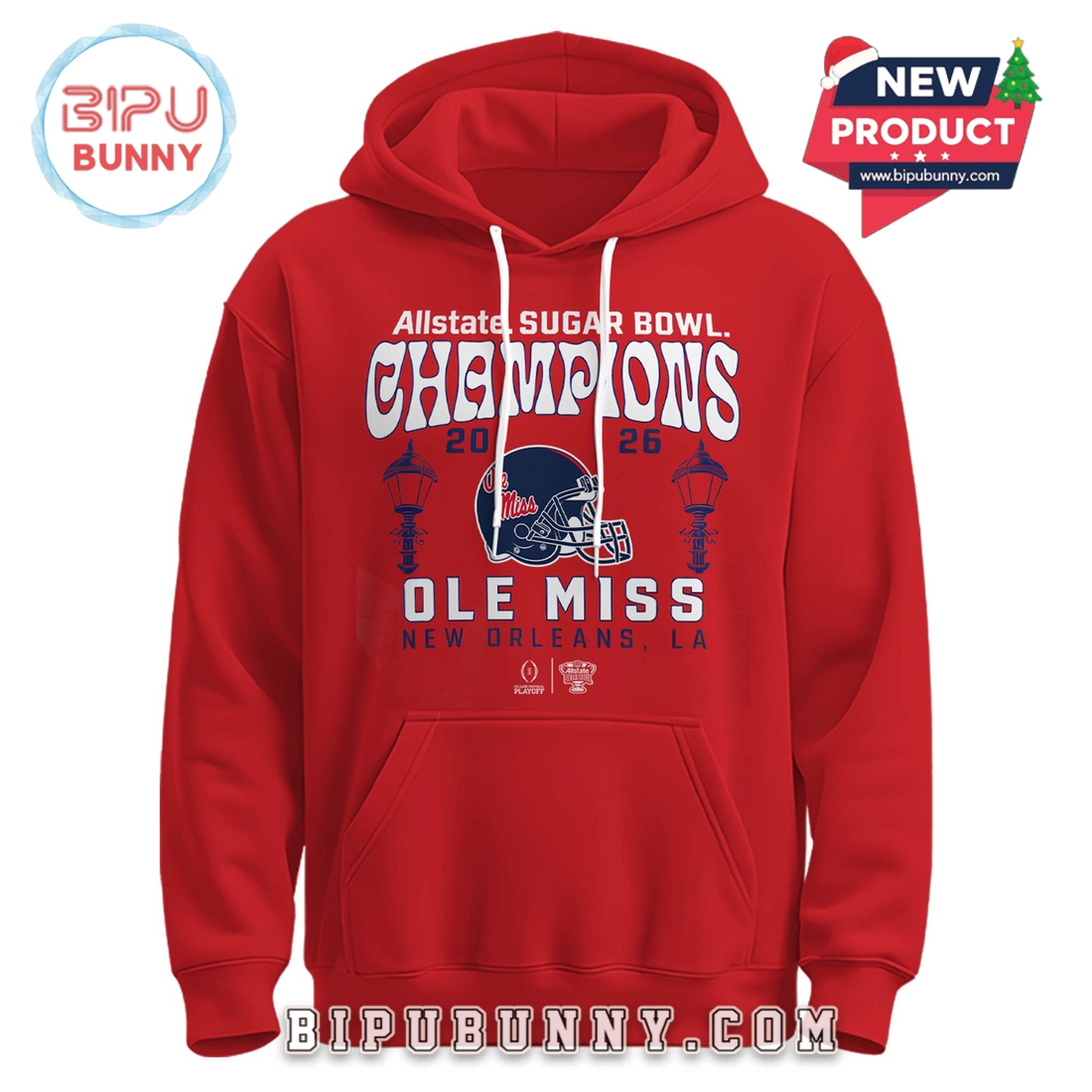Ole Miss Rebels 2026 Sugar Bowl Champions Red Hoodie And Pants Ole Miss Rebels 2026 Sugar Bowl Champions Red Hoodie And Pants