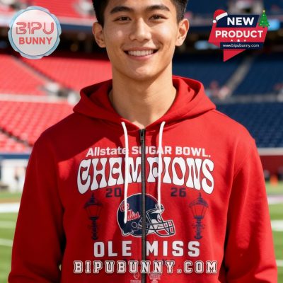 Ole Miss Rebels Sugar Bowl Champions Red Hoodie 2026