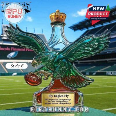 Philadelphia Eagles Retro Logo Whiskey Bottle