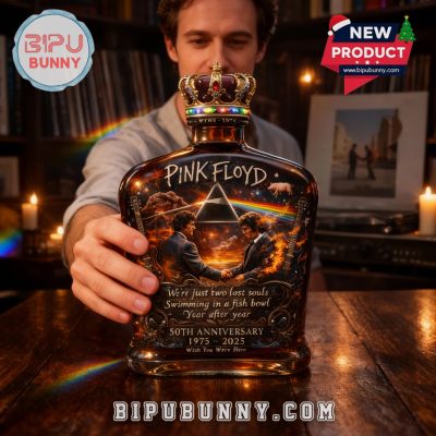 Pink Floyd Wish You Were Here 50th Anniversary Whiskey Bottle